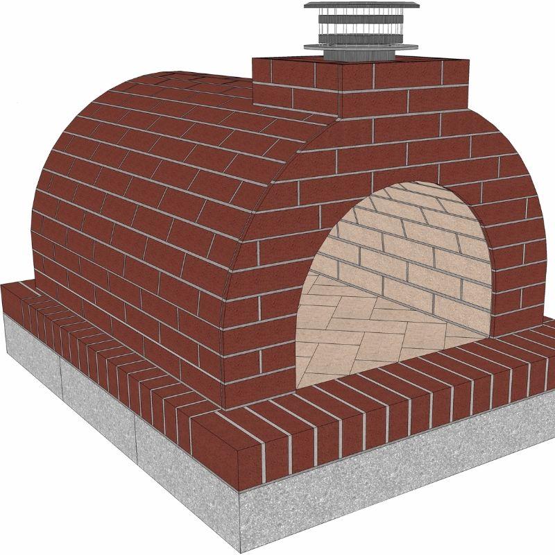 Brickwood Pizza Oven Kit Mattone Barile Form