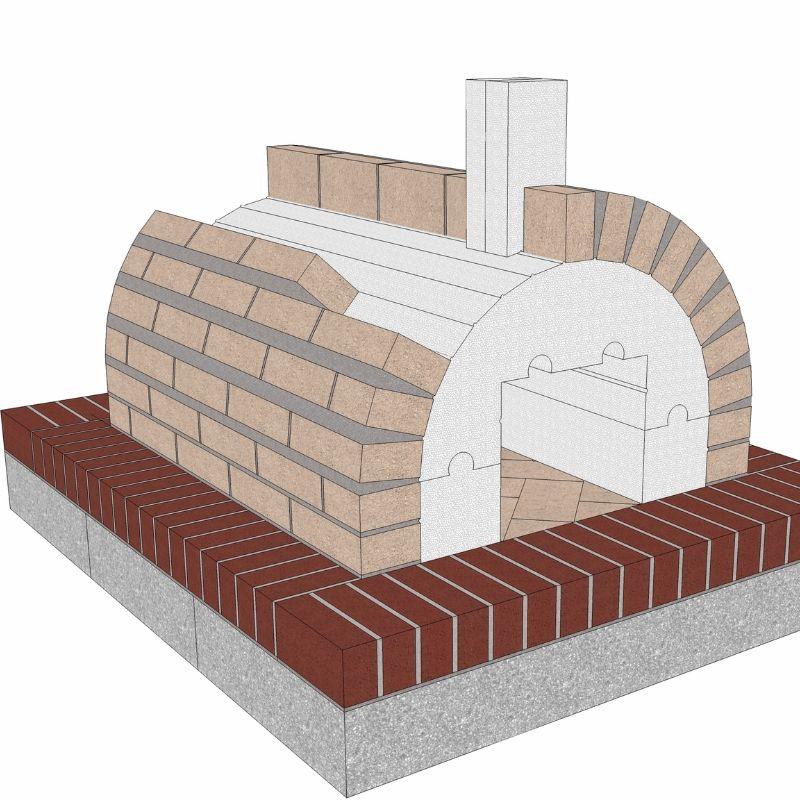 Brickwood Pizza Oven Kit Mattone Barile Form