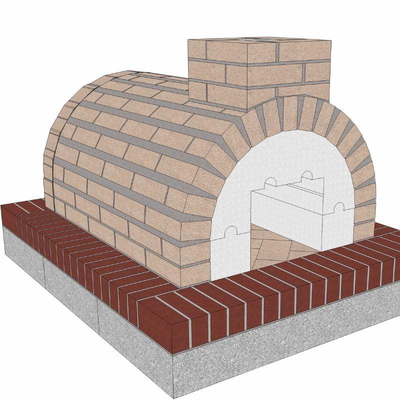 Brickwood Pizza Oven Kit Mattone Barile Form
