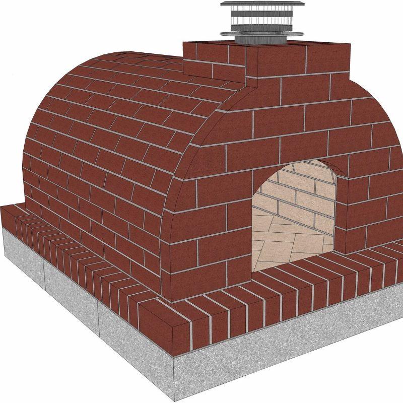 Brickwood Pizza Oven Kit Mattone Barile Form