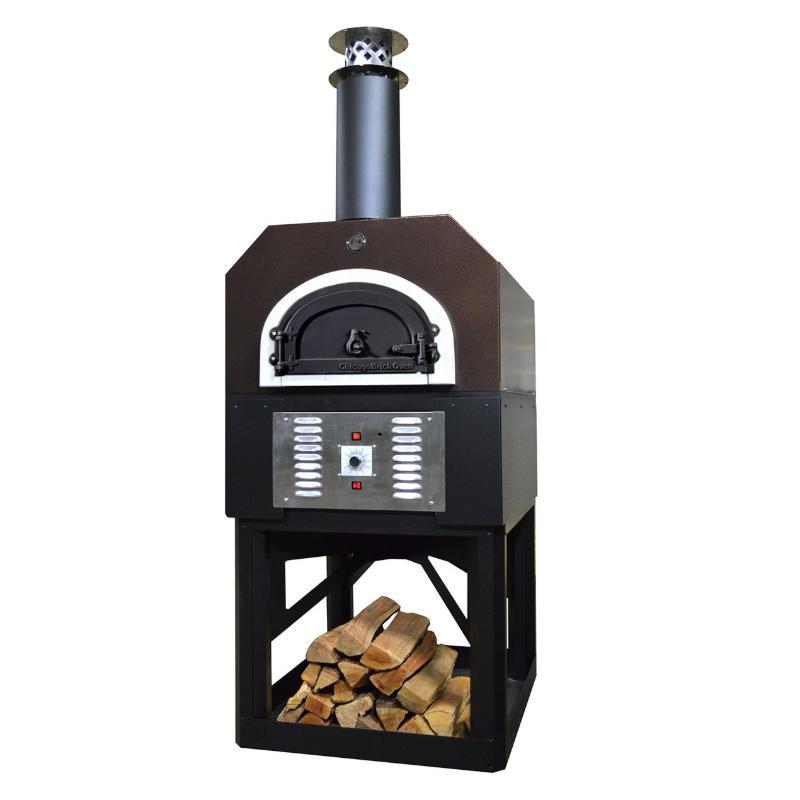 Chicago Brick Oven CBO-750 Hybrid Gas and Wood Fired Pizza Oven on Stand