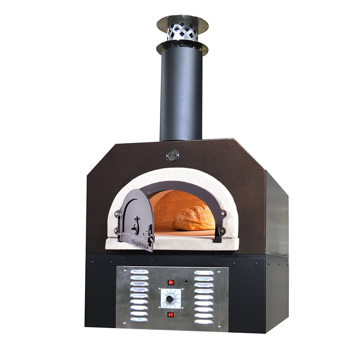 Full Display of Chicago Brick Oven 750 Hybrid Model Gas and Wood Pizza oven