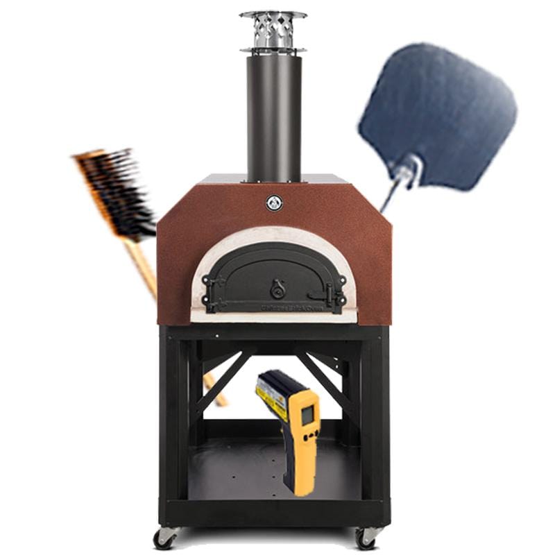 Portable Chicago Brick Oven 750 Pizza Oven with Pizza Peel, Brush, and Infrared Thermometer