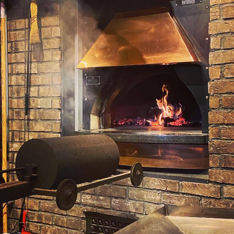 Coffee beans roasted in wood fired oven