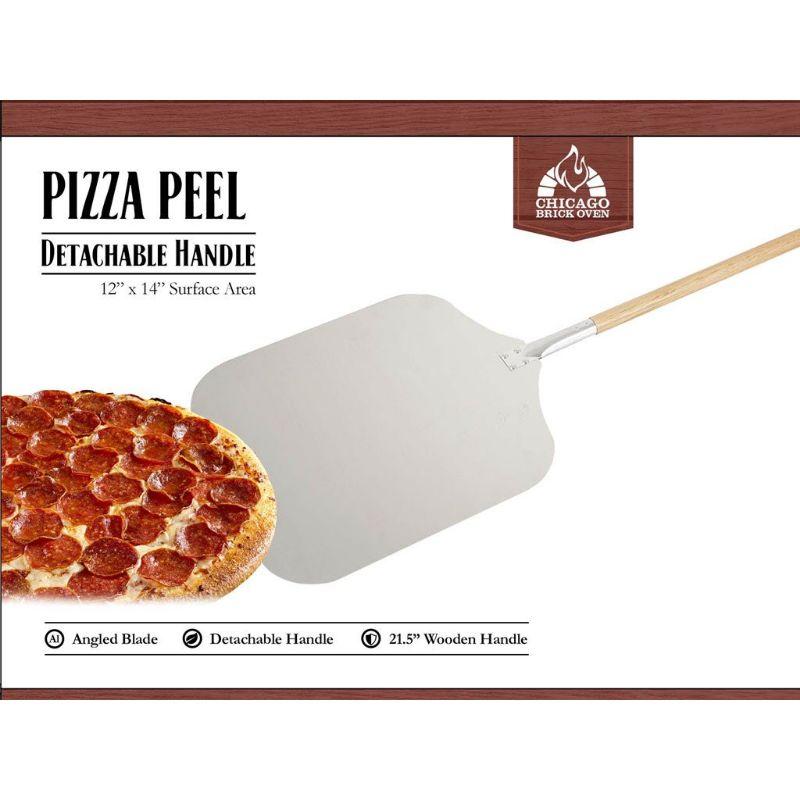 Aluminum 12" x 14" Pizza Peel with Detachable Handle Patio & Pizza