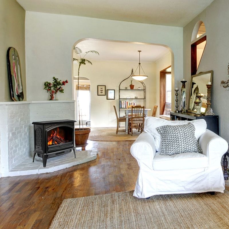 Lynwood Series E70 Cast Iron Free Stand Electric Fireplace