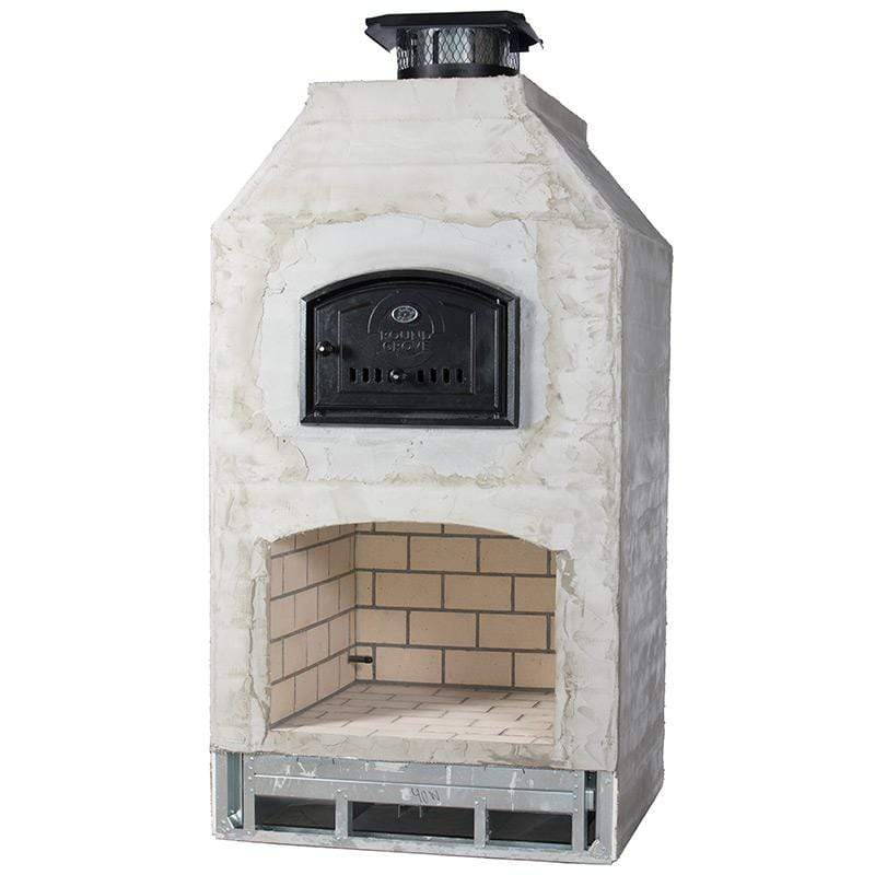Outdoor  Fireplace Kit with Pizza Oven in Size Poco