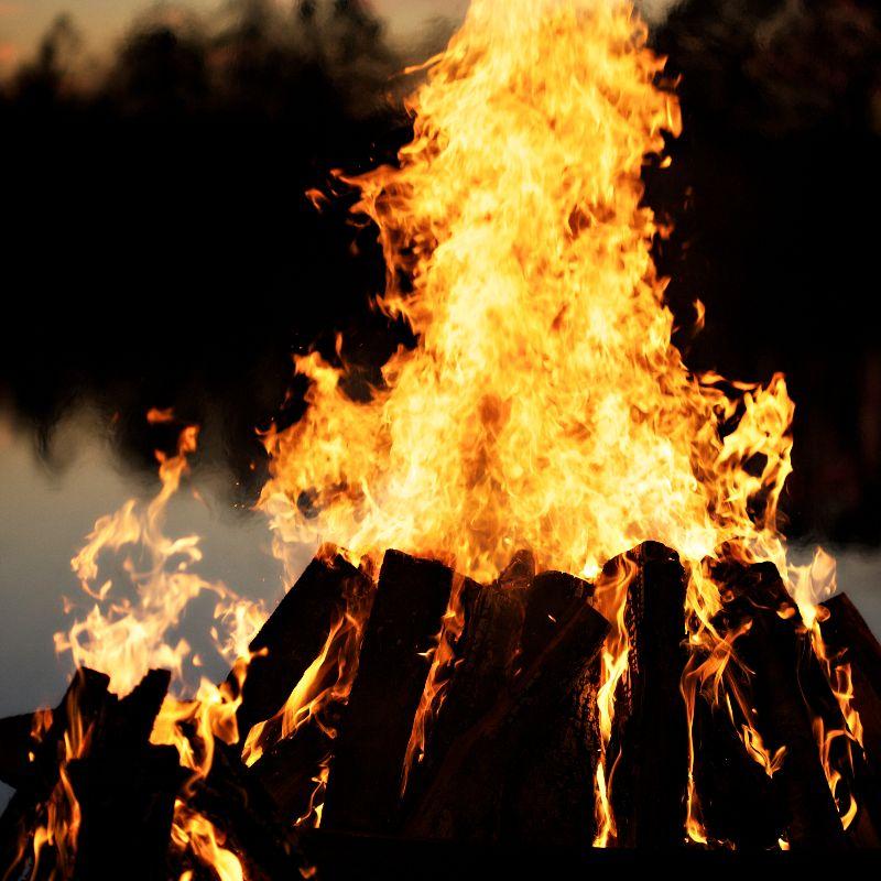 Fire Pit Art - Gas and Wood Fire Pit - Bella Luna
