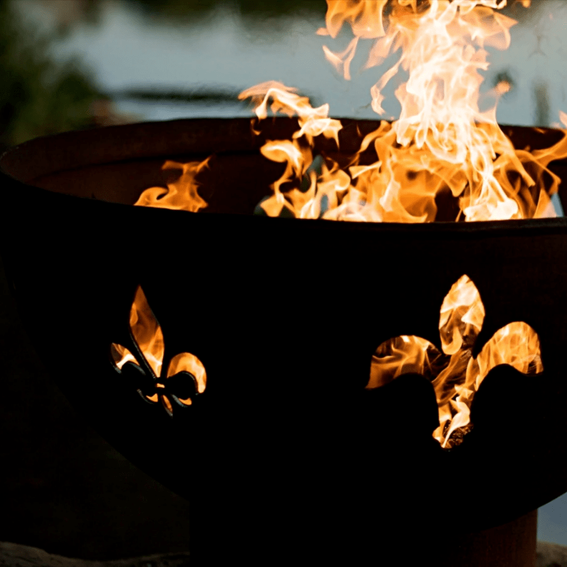 Fire Pit Art- Fleur de Lis