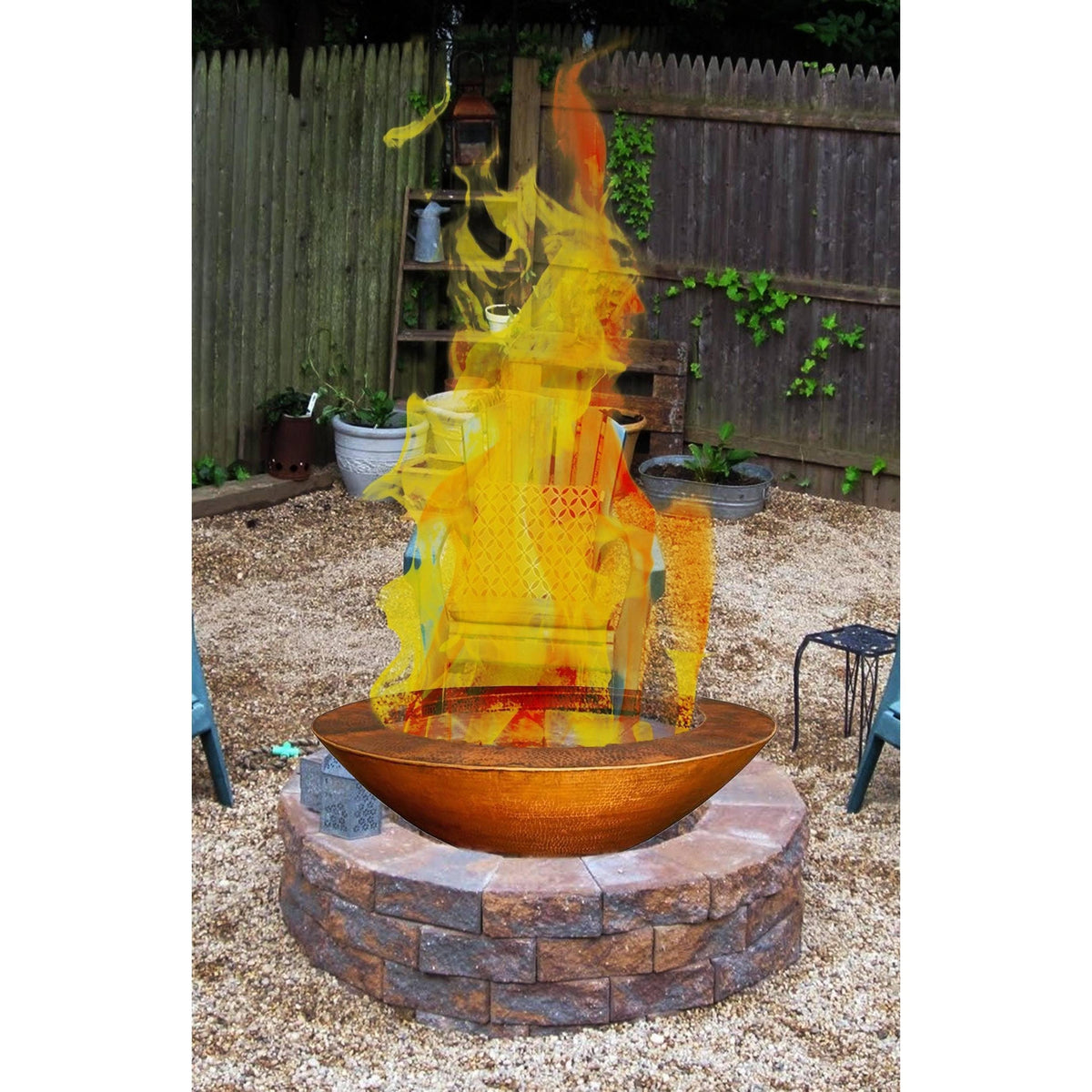 Fire Pit: 45&quot;OD Legacy by Grand Effects: Outdoor Heating