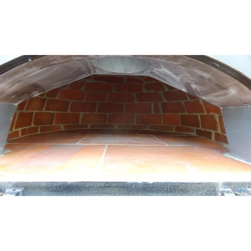 Inside the traditional Brick Wood Fired Pizza Oven