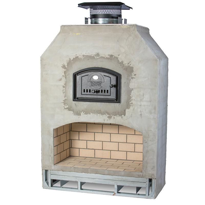 Round Grove Kiva Fireplace Pizza Oven Kit in Size Largo