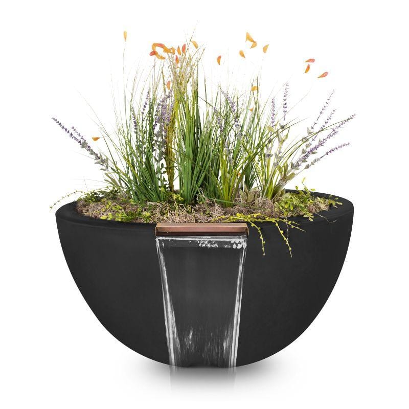 Luna Planter &amp; Water Bowl Black