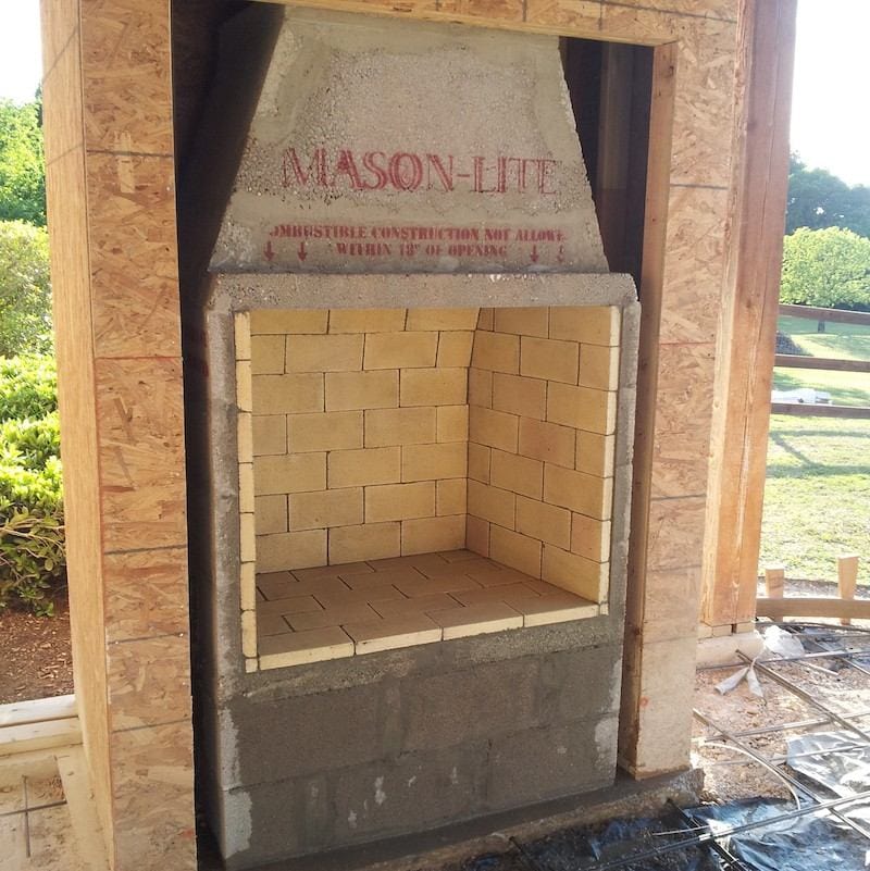 Masonry Brick Fireplace