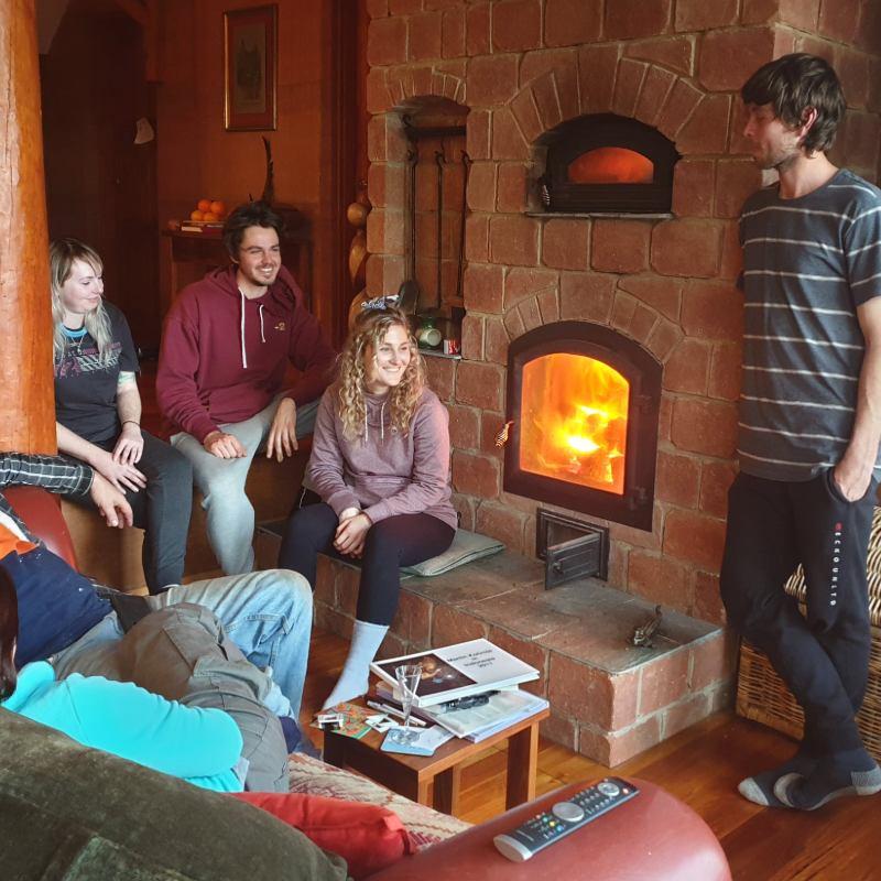 Indoor Fireplace with Pizza Oven Insert