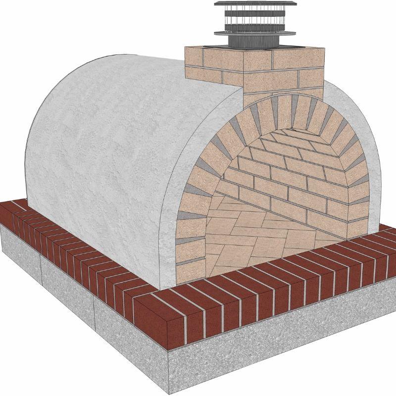Brickwood Pizza Oven Kit Mattone Barile Form
