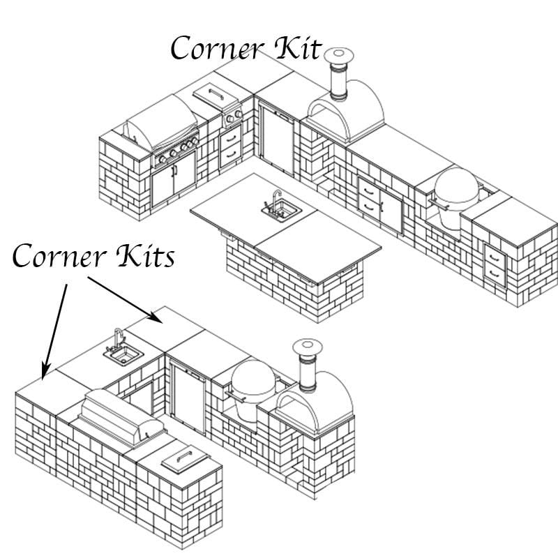 Diagram with Necessories corner kitchen outdoor living kits