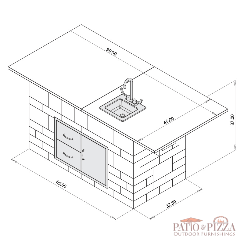 Necessories Kitchen Island Cabinet Kit