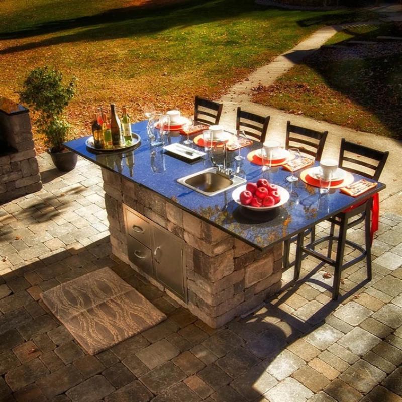 Outdoor Kitchen Kits  Necessories Grill Island Kit - Patio & Pizza Outdoor  Furnishings