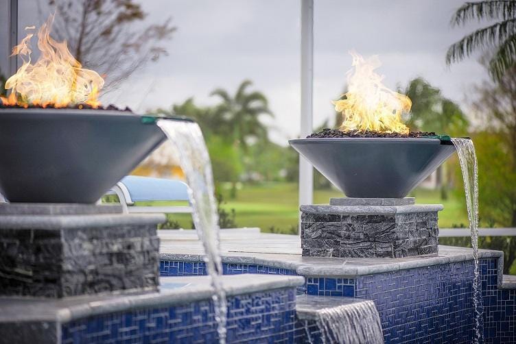 Cazo Concrete Fire &amp; Water Bowl