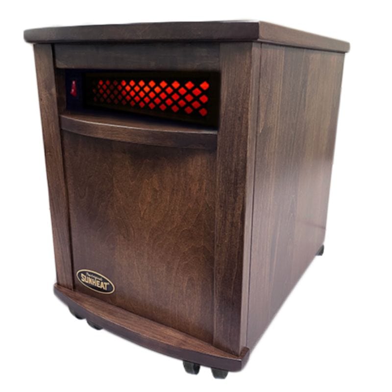 Original SUNHEAT Amish Hand Crafted Infrared Heater - Fireside Mocha