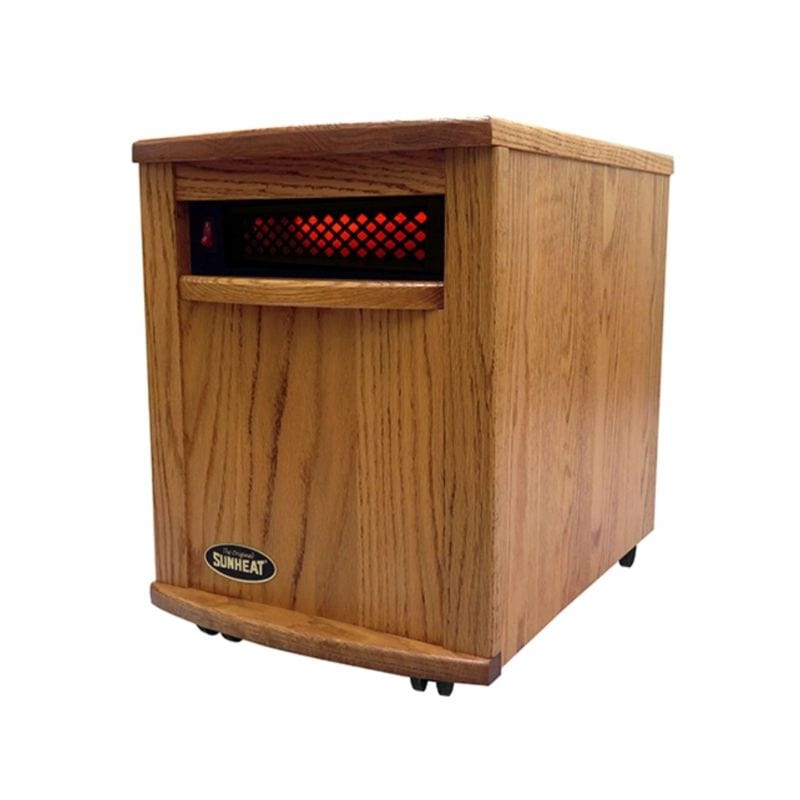Original SUNHEAT Amish Hand Crafted Infrared Heater - Nebraska Oak