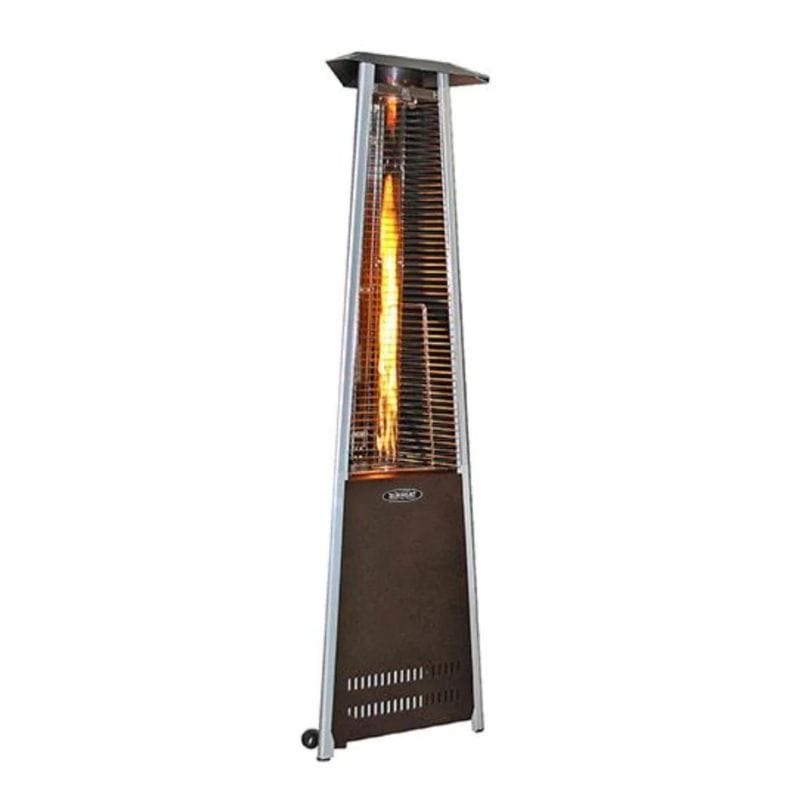 Original SUNHEAT Triangle Patio Heater - Golden Hammered Finish