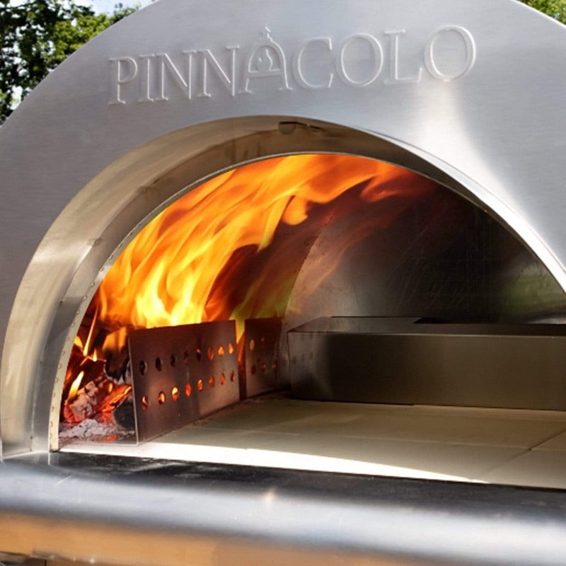 Wood Burning Inside the Pinnacolo Hybrid IBRIDO Pizza Oven