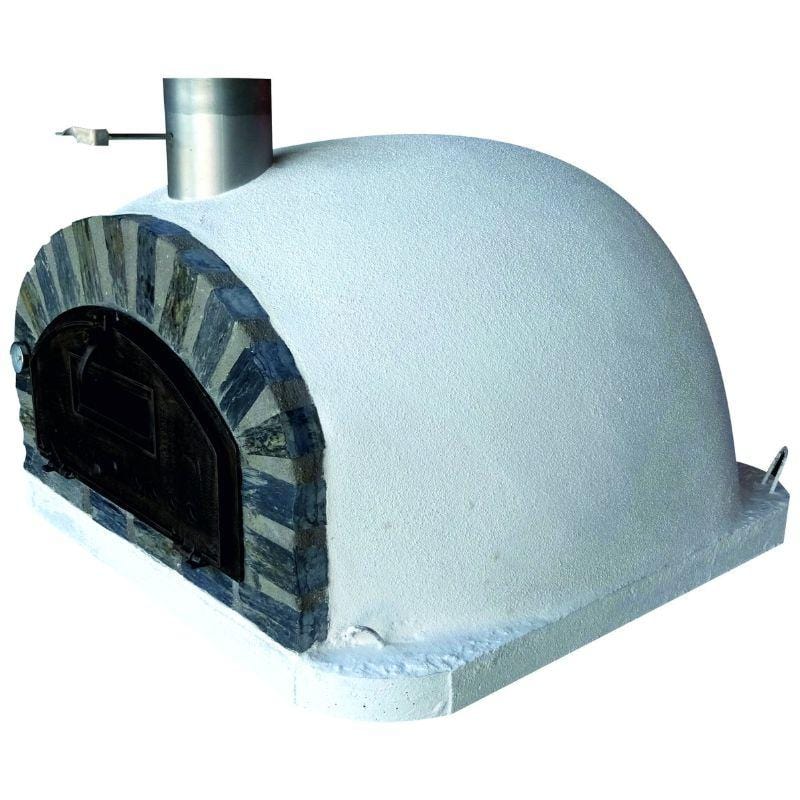 Right side of the Pizzaioli Premium Brick Pizza Oven with Stone Face