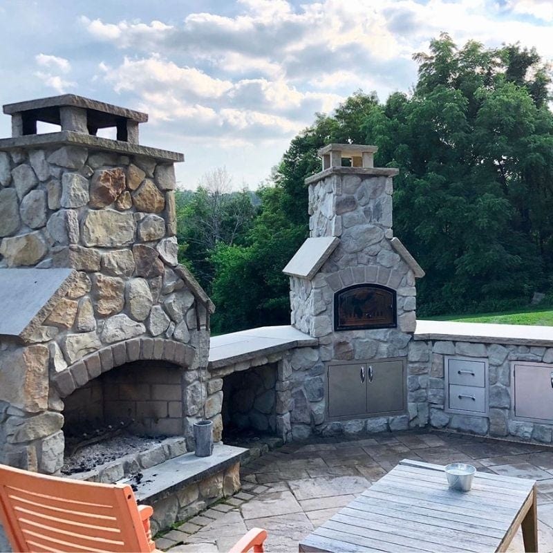 Round Grove DIY Pizza Oven finished with stone