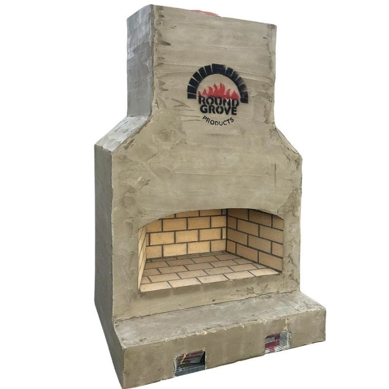 Round Grove Fireplace Kit in Largo with Hipped Shoulder and Arched Firebox Opening