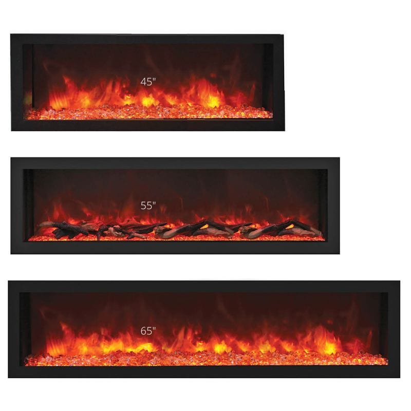 DEEP Built-in Indoor/Outdoor Electric Fireplace by Remii