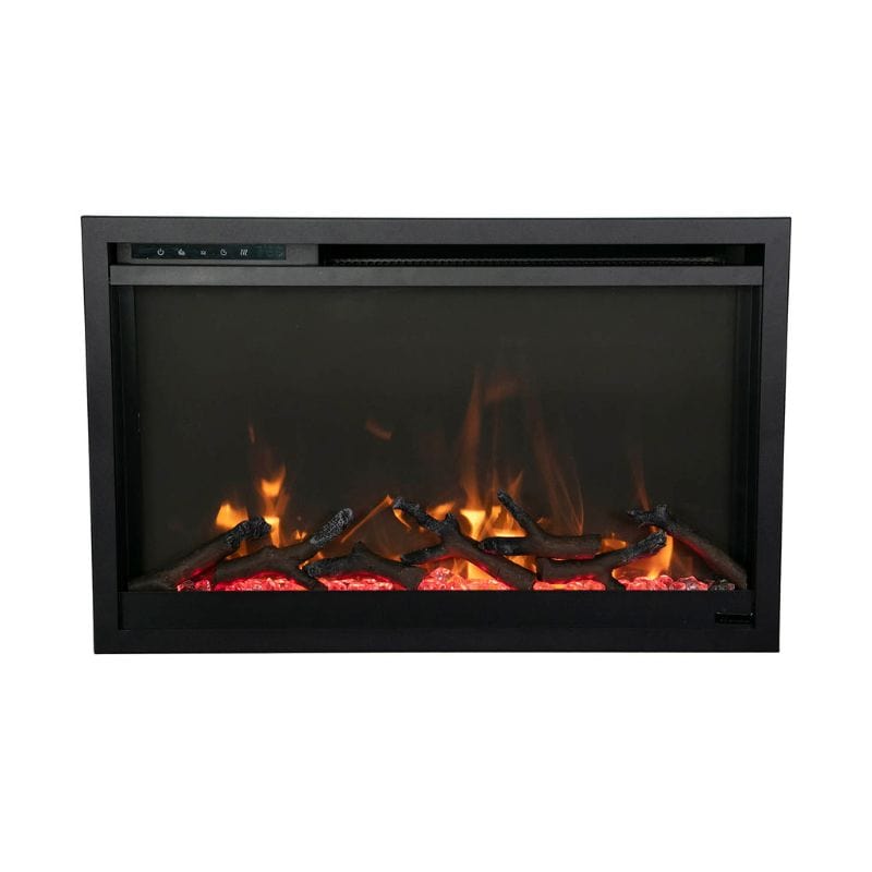 Remii Classic EXTRA SLIM Fireplace Yellow Flame with Log