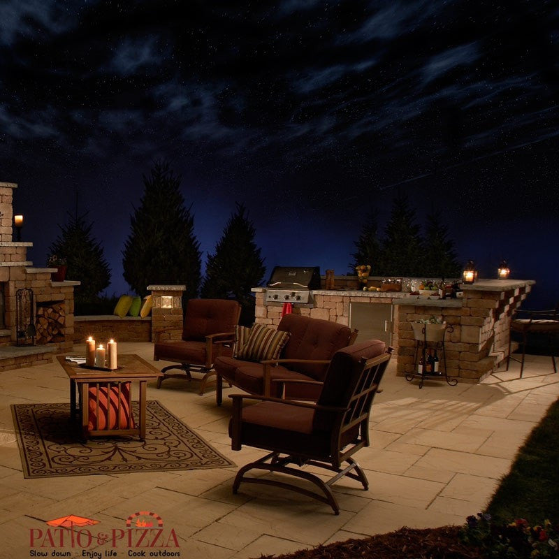 Rockwood Necessories 8' Grand Island Bar with Grill & Storage Kit Dimensions