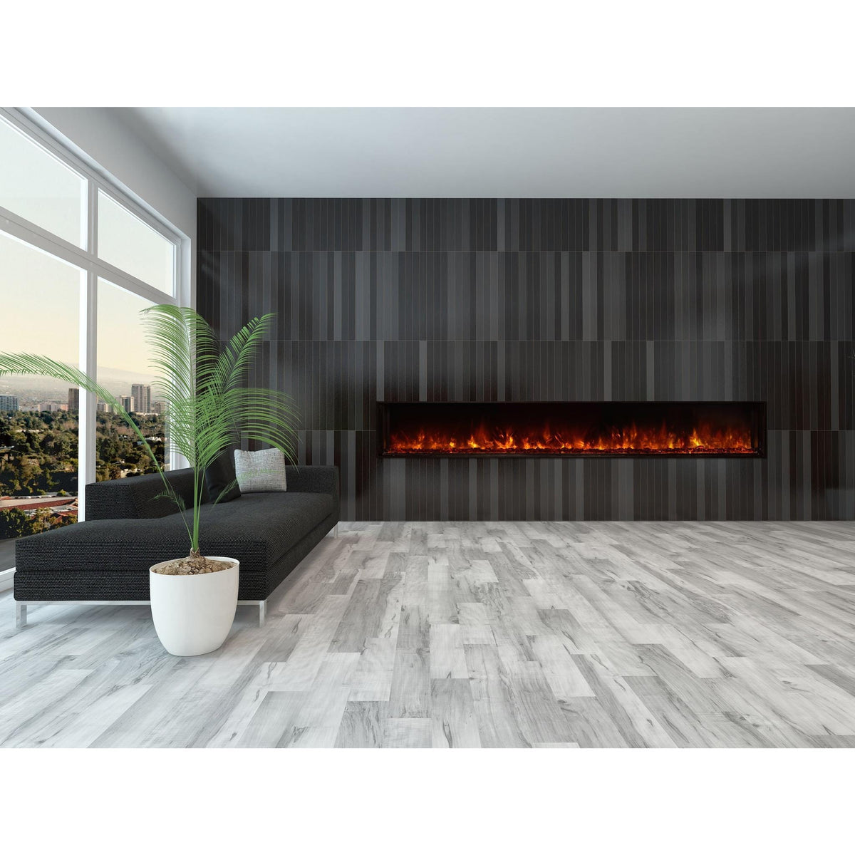 Wall Mounted Landscape Electric Fireplace