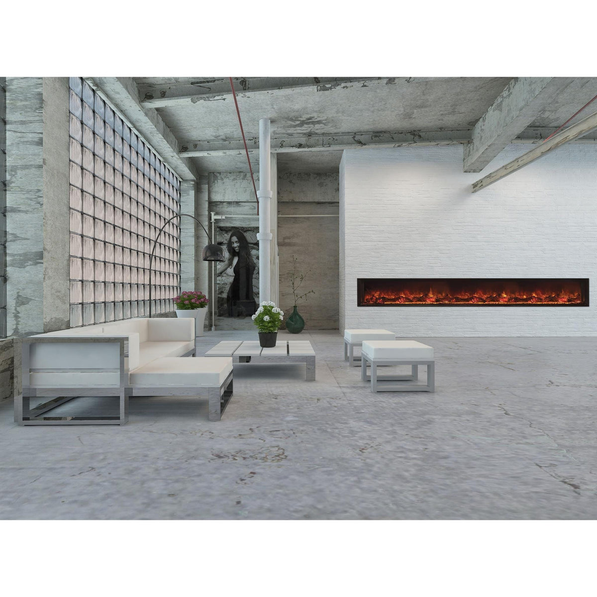 Wall Mounted Landscape Electric Fireplace