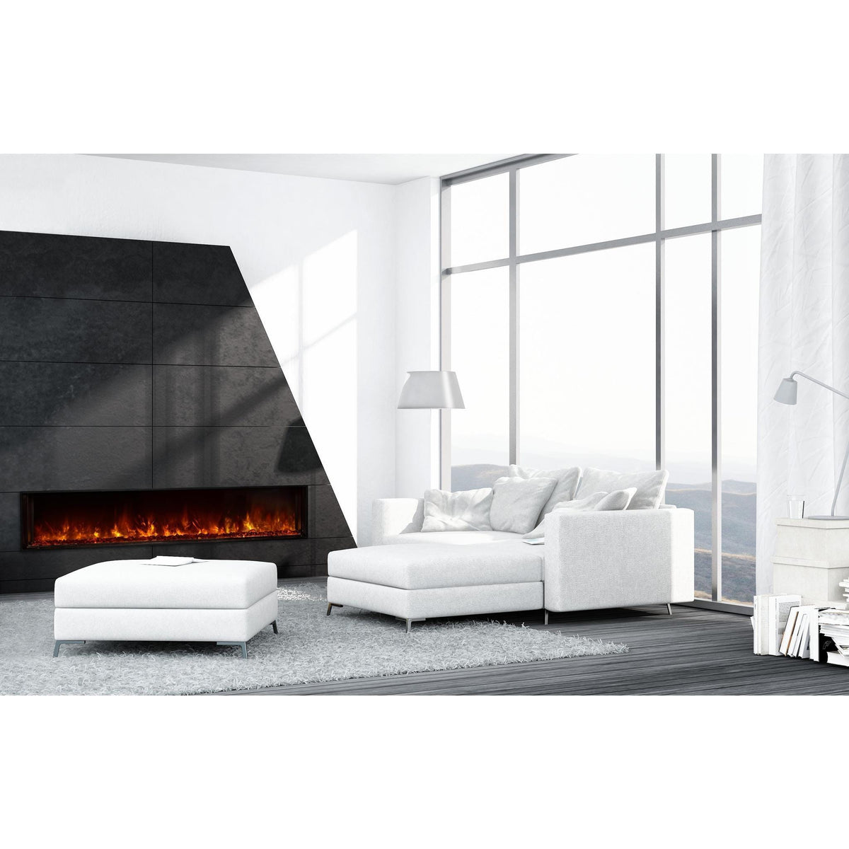 Wall Mounted Landscape Electric Fireplace