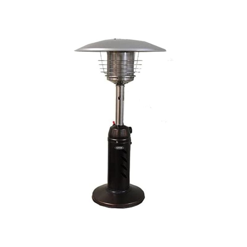 SUNHEAT Round Tabletop Patio Heater in Golden Hammered Finish