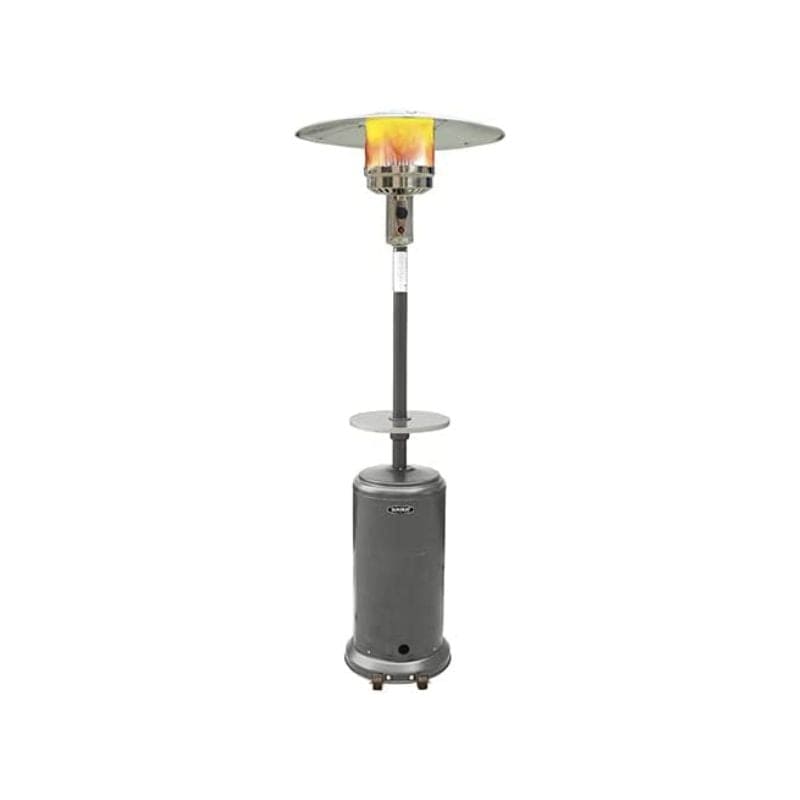 The Original SUNHEAT Umbrella Patio Heater in Silver Hammered Finish