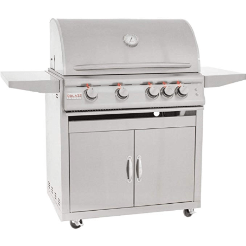 Blaze 32 Inch 4-Burner LTE Gas Grill With Rear Burner and Built-in Lighting System