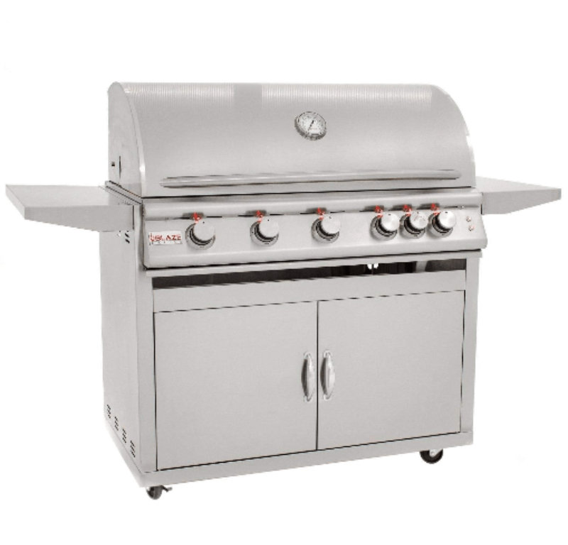 Blaze 40-inch 5-Burner LTE Gas Grill With Blaze 40-Inch Grill Cart