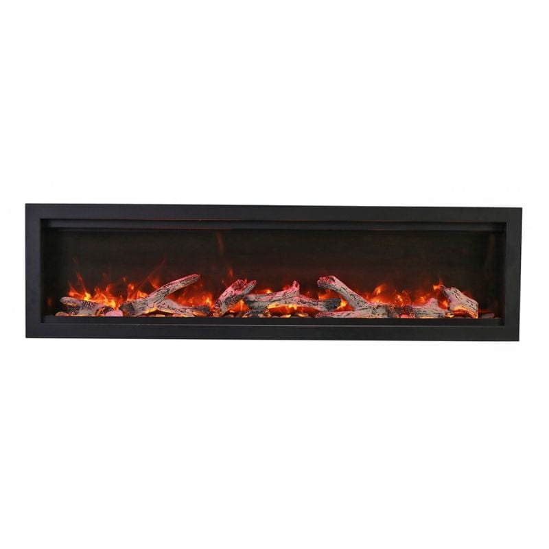 Symmetry Bespoke Fireplace with Rustic Logs