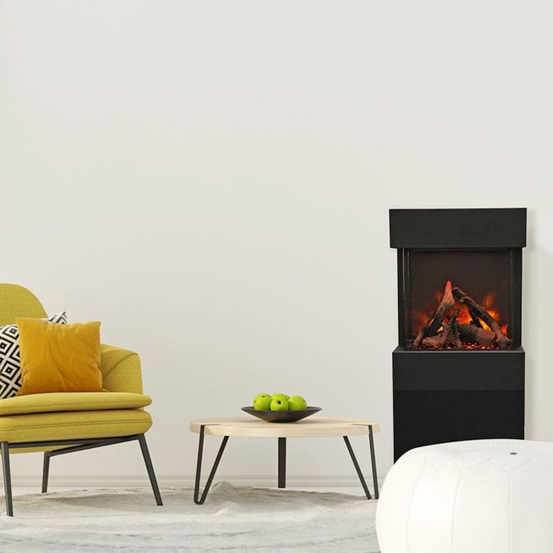 The Cube Electric Fireplace with Speaker Base