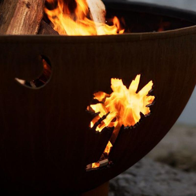 Fire Pit Art- Tropical Moon