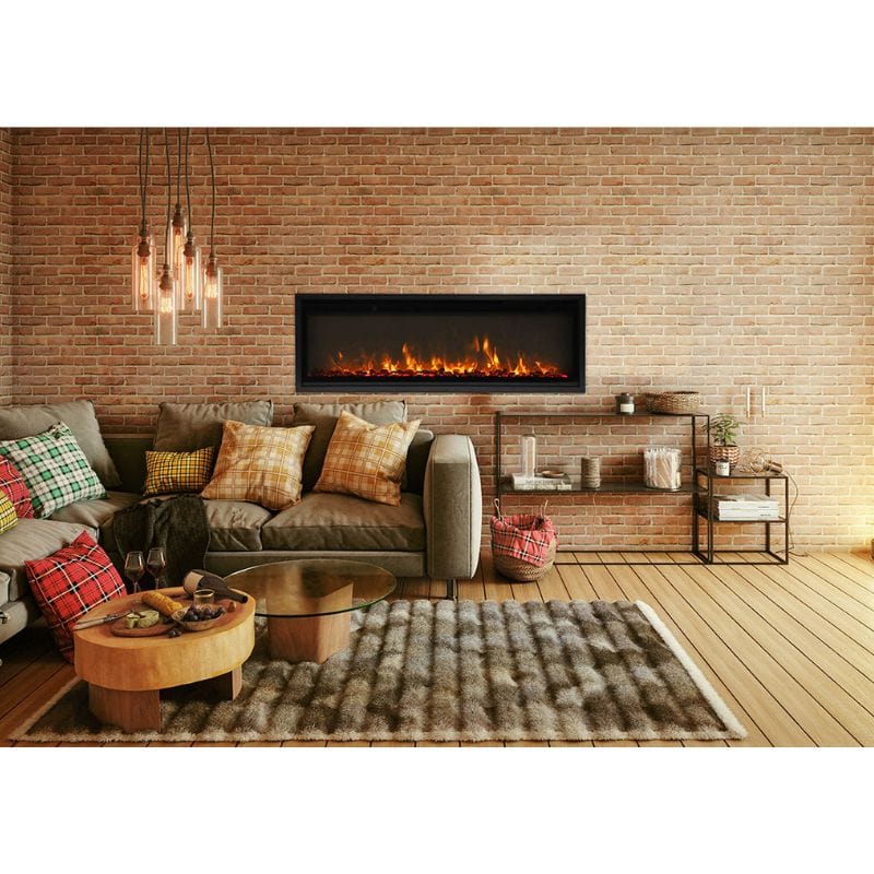 Wall Mount 65 EXTRA SLIM Fireplace by Remii
