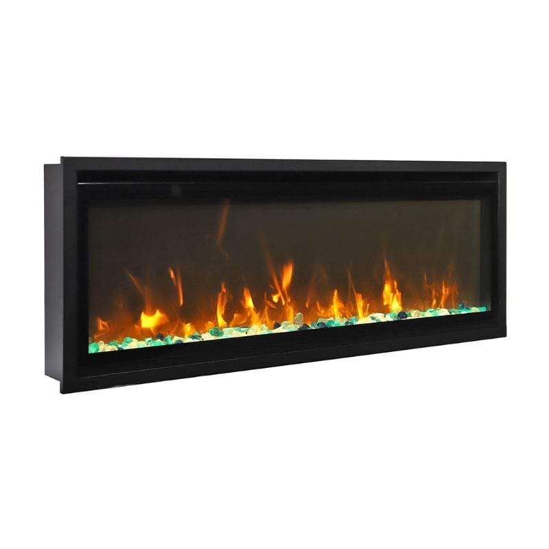 Yellow Flame Wall Mount EXTRA SLIM Fireplace by Remii