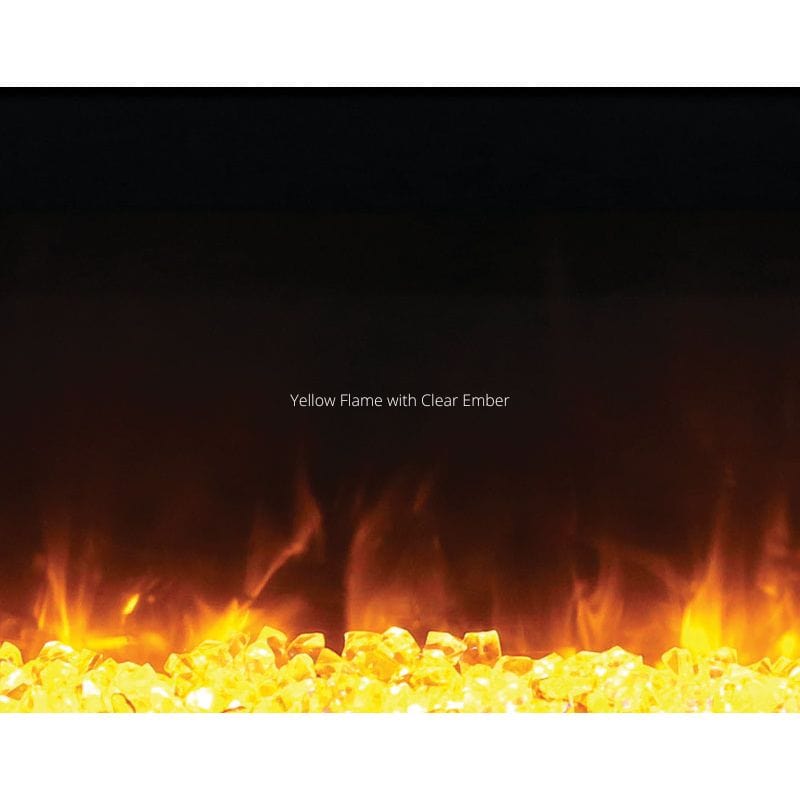 Yellow Flame with Clear Ember on ZECL Fireplace