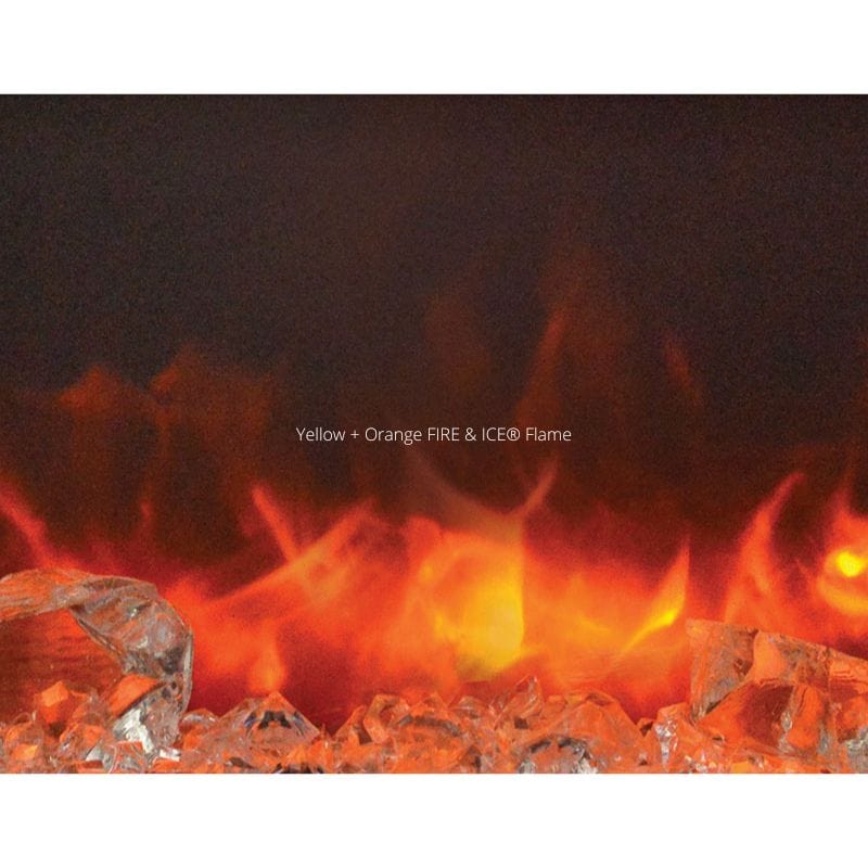 Yellow + Orange Flame on ZECL Fireplace