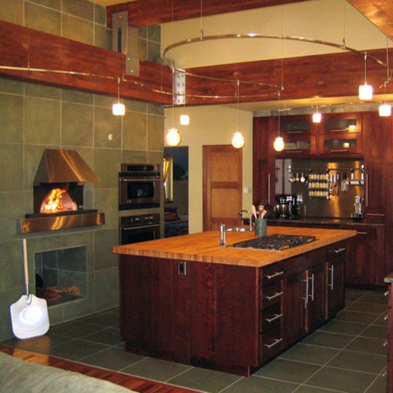 Gourmet kitchen with Earthstone pizza oven