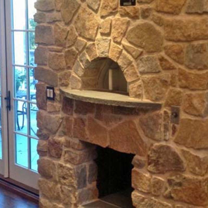 Indoor pizza oven built from Earthstone Ovens Modular DIY Kit